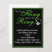 Uitnodiging Bachelorette (Voorkant / Achterkant)