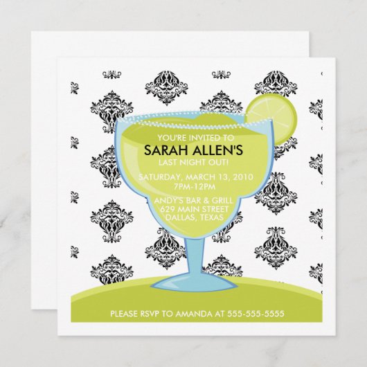 Uitnodiging Bachelorette (Voorkant / Achterkant)