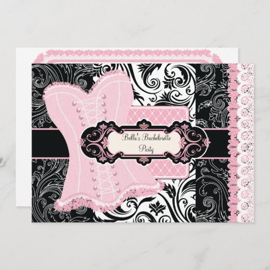 Uitnodiging Bachelorette (Voorkant / Achterkant)