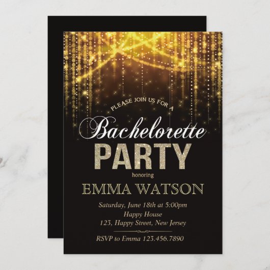 Uitnodiging Bachelorette (Voorkant / Achterkant)