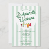 Uitnodiging Bachelorette-feest Bach-weekend Retro (Voorkant)