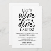 Uitnodiging Bachelorette | wijn en wijn (Voorkant / Achterkant)