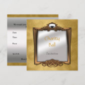 Uitnodiging Bal voor Goed Doel Goud (Voorkant / Achterkant)