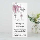 Uitnodiging Ballerina Slumber (Staand voorkant)