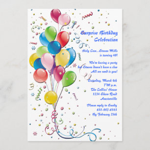 Uitnodiging Ballon Bouquet