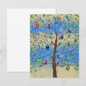 Uitnodiging Bar Mitswa Bruiloft Boom des Levens Vo (Voorkant / Achterkant)