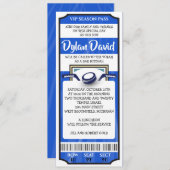 UITNODIGING Bar Mitswa Hockeykaartje (Voorkant / Achterkant)