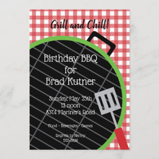 Uitnodiging barbecue grill feestje