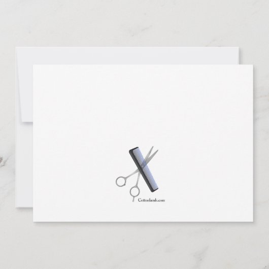 Uitnodiging Barber's Pole Pensioenfeest (Achterkant)