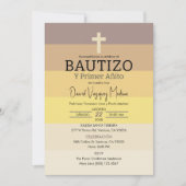 Uitnodiging Bautizo Primer Año 1e Verjaardagsdoop (Voorkant)