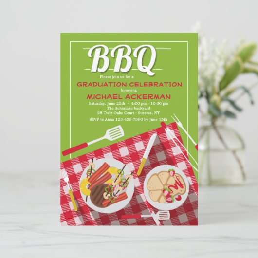 Uitnodiging BBQ (Staand voorkant)