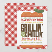 Uitnodiging BBQ - Birthday, Vakantie, Viering (Voorkant / Achterkant)
