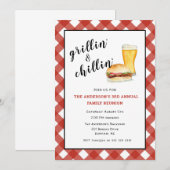 Uitnodiging BBQ familie picknick/hereniging (Voorkant / Achterkant)