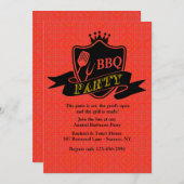 Uitnodiging BBQ-partij (Voorkant / Achterkant)