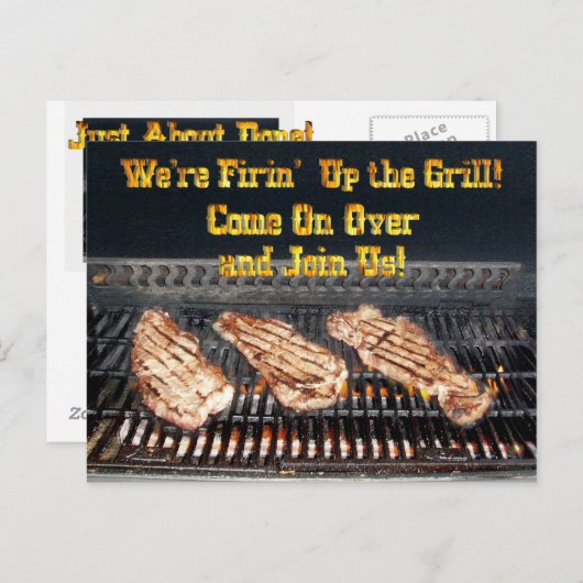 Uitnodiging BBQ-partij (Voorkant / Achterkant)