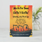 Uitnodiging BBQ-partij (Staand voorkant)