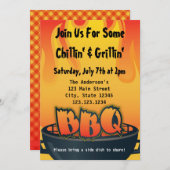 Uitnodiging BBQ-partij (Voorkant / Achterkant)