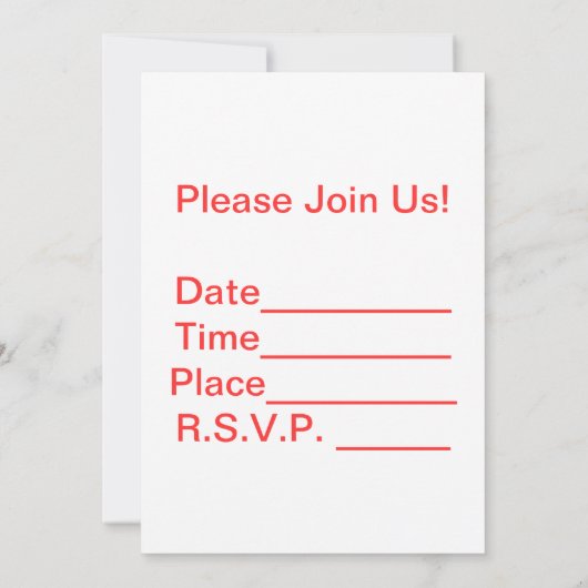 Uitnodiging BBQ-partij (Achterkant)