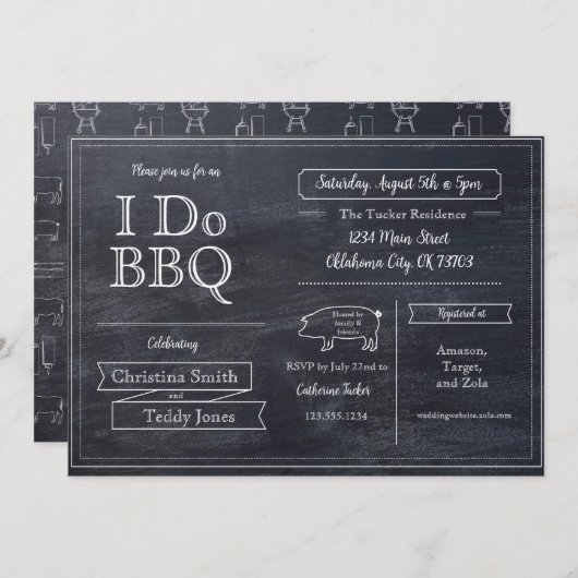 Uitnodiging BBQ-Picknick (Voorkant / Achterkant)