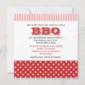 Uitnodiging BBQ - Rood en Roze Varken (Achterkant)