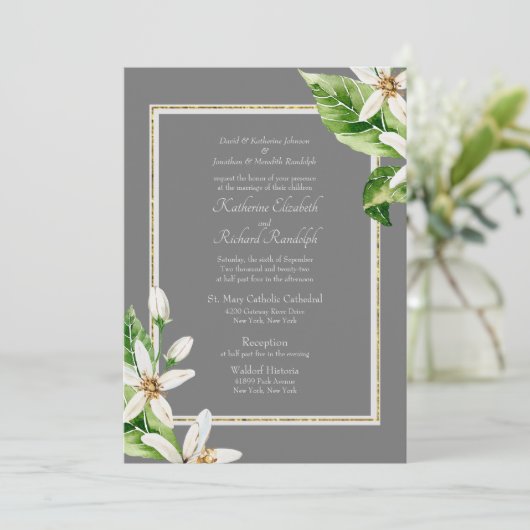 Uitnodiging beide ouders om een formeel huwelijk t (Staand voorkant)