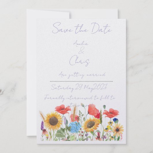 Uitnodiging Bewaar de. Dave bloemenda Werkzaam (Voorkant)