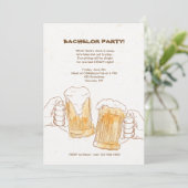 Uitnodiging bier cheers (Staand voorkant)