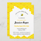 Uitnodiging bijen Baby shower (Voorkant / Achterkant)