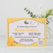 Uitnodiging bijen Baby shower (Staand voorkant)