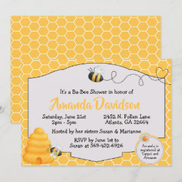 Uitnodiging bijen Baby shower
