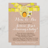 Uitnodiging bijen Baby shower (Voorkant / Achterkant)