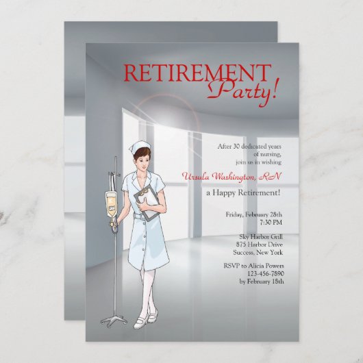 Uitnodiging bijzondere uittredingspartij (Voorkant / Achterkant)