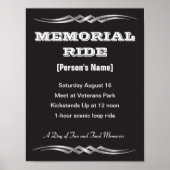 Uitnodiging Biker Memorial Ride  Poster (Voorkant)