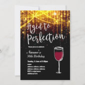 uitnodiging, Birthday Party, gerijpt om wijn te pe Kaart (Voorkant)