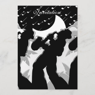 Uitnodiging Black and White Jazz