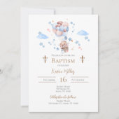 Uitnodiging blauwe jongensdoop (Voorkant)