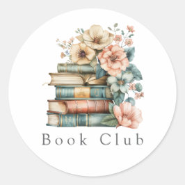 Uitnodiging Bloemenboekenclub Ronde Sticker