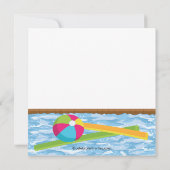 Uitnodiging Blonde Boy Birthday Summer Pool (Achterkant)