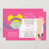 Uitnodiging Blonde Spa Birthday (Voorkant / Achterkant)