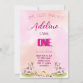 Uitnodiging boerderij meisje EEN (Voorkant)