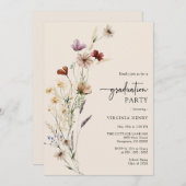 Uitnodiging Boho Graduation Party (Voorkant / Achterkant)