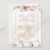 Uitnodiging Boho Pampasgras Trouwfeest (Achterkant)