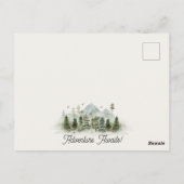 Uitnodiging bos bosgrond verjaardagsfeestje (Achterkant)