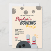 Uitnodiging Bowling Party 6 (Voorkant)