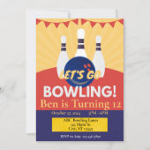 Uitnodiging Bowlingfeestje (Voorkant)