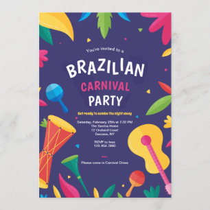 Uitnodiging Braziliaanse carnavalpartij