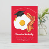 Uitnodiging Breakfast Brunch Graduy Party (Staand voorkant)