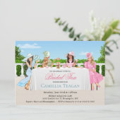 Uitnodiging Bridal Tea Party (Staand voorkant)