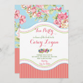 Uitnodiging Bridal Tea Party (Voorkant / Achterkant)