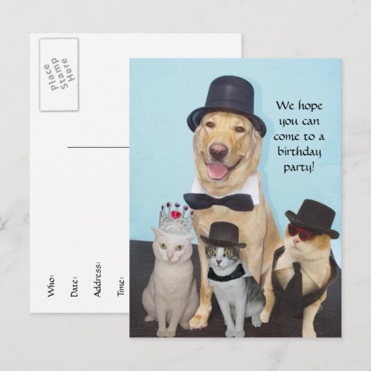 uitnodiging briefkaart (Voorkant / Achterkant)